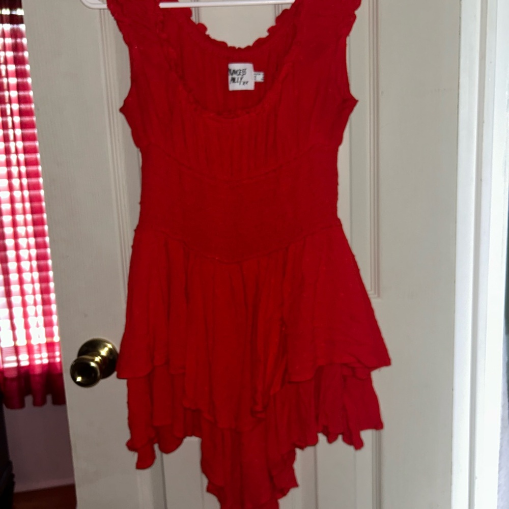 Red princess Polly love galore romper